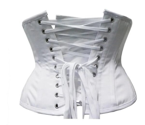 Waist Slimming Underbust Corset Pink 78 Waist Slimming Underbust Corset Pink White waist slimming underbust corset with lace-up design for an hourglass figure