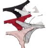 Color Options of Women's Cotton Thong Panties Set of 5