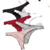 Front View of Women's Cotton Thong Panties Set of 5