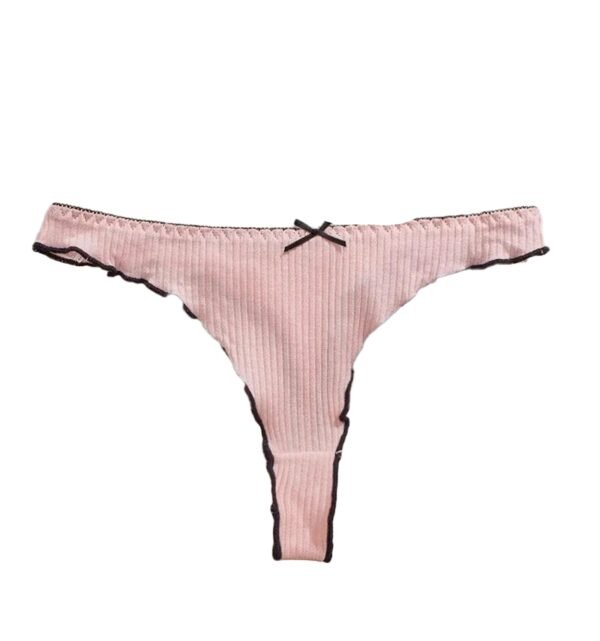 Women's Cotton Thong Panties - Set of 5 Comfortable Styles 3 Women's Cotton Thong Panties - Set of 5 Comfortable Styles Back View of Women's Cotton Thong Panties Set of 5