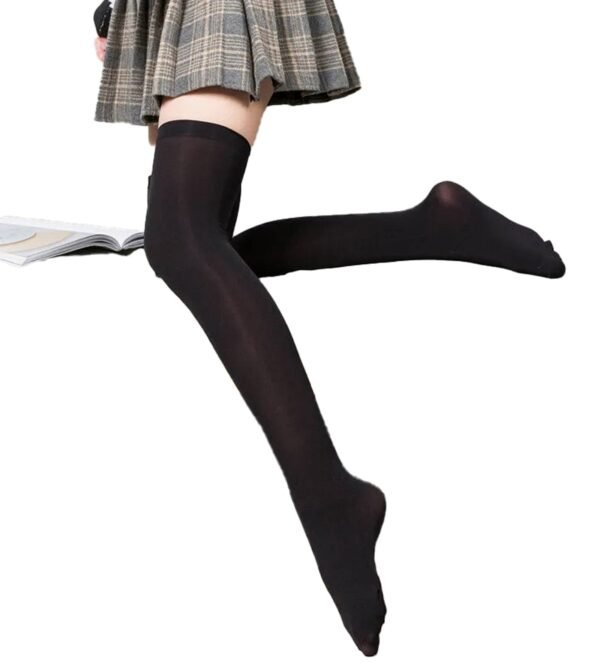 LuckeLadybug LLC women over the knee socks in black for stylish leg coverage and comfort