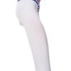 LuckeLadybug women's over the knee socks in white with red and blue stripes for a stylish look