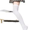 White LuckeLadybug LLC women over the knee socks for a stylish and trendy look