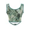 LuckeLadybug women's corset top in floral print with a fitted design and scoop neckline