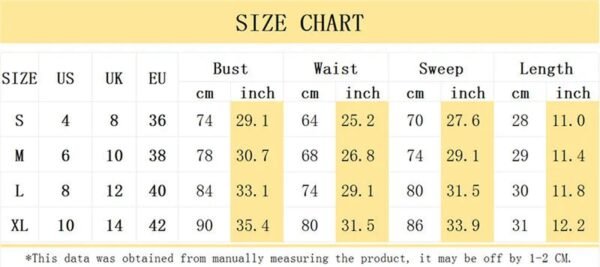 Womens Lace Corset Top For Stylish Looks 21 Womens Lace Corset Top For Stylish Looks Size chart for women's lace corset top detailing measurements in inches and centimeters