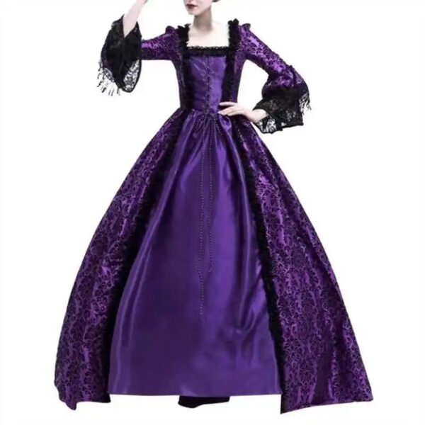 Womens Medieval Cosplay Dress Corset Style 34 Womens Medieval Cosplay Dress Corset Style womens medieval cosplay dress purple vintage style 2