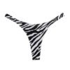 LuckeLadybug women's sexy high cut thong in zebra print for a stylish and flattering fit