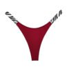 LuckeLadybug women's sexy high cut thong in red with zebra print sides for a stylish look