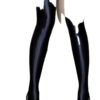 Stylish women's sheer knee high stockings in black with glossy finish for a chic look