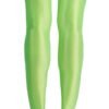 Women's sheer knee high stockings in vibrant lime green for a bold fashion statement