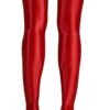 Red Thigh-High Stockings from LuckeLadybug LLC, perfect pairing with women's sheer knee high stockings