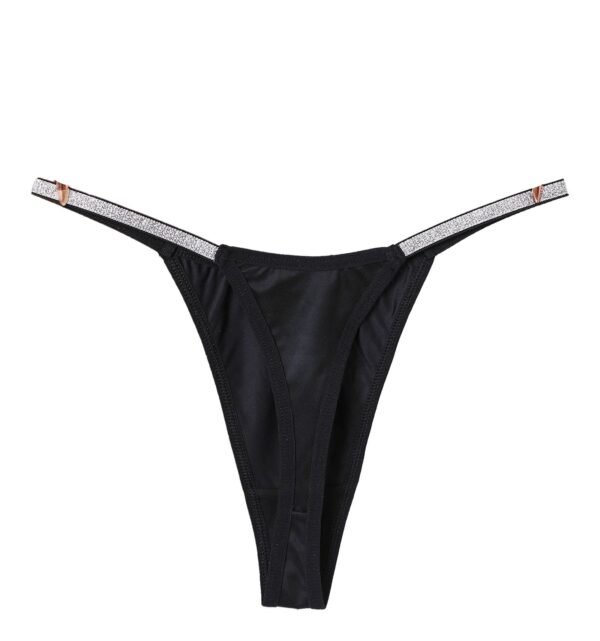 Womens Thong Briefs Stylish Comfort 25 Womens Thong Briefs Stylish Comfort Black women's thong briefs with sleek design and shimmering side details for stylish comfort