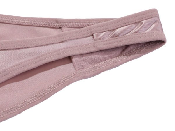 Womens Thong Briefs Stylish Comfort 30 Womens Thong Briefs Stylish Comfort LuckeLadybug LLC women's thong briefs in soft mauve fabric with delicate stitching details