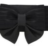 LuckeLadybug women's wide bow belt in black with elegant ribbon design for stylish outfits