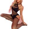 LuckeLadybug yellow fishnet lingerie set featuring a unique design and stylish cutouts