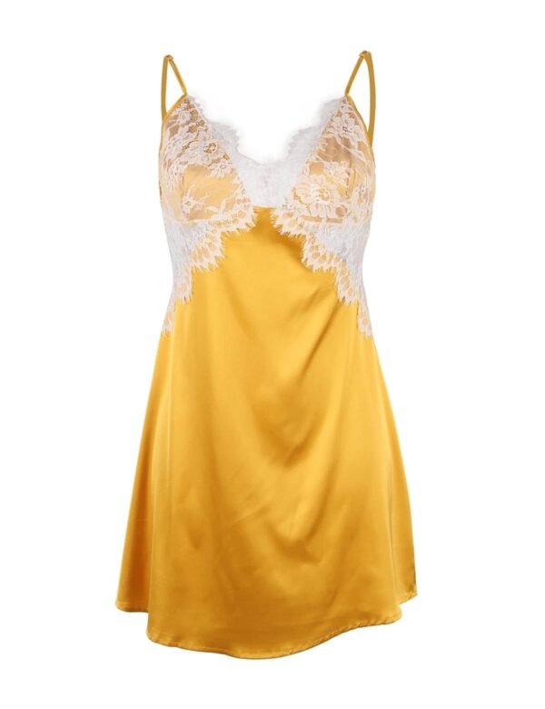 Yellow Satin Lace Nightgown Plus Size 23 Yellow Satin Lace Nightgown Plus Size Yellow satin lace nightgown plus size with delicate lace detailing and adjustable straps