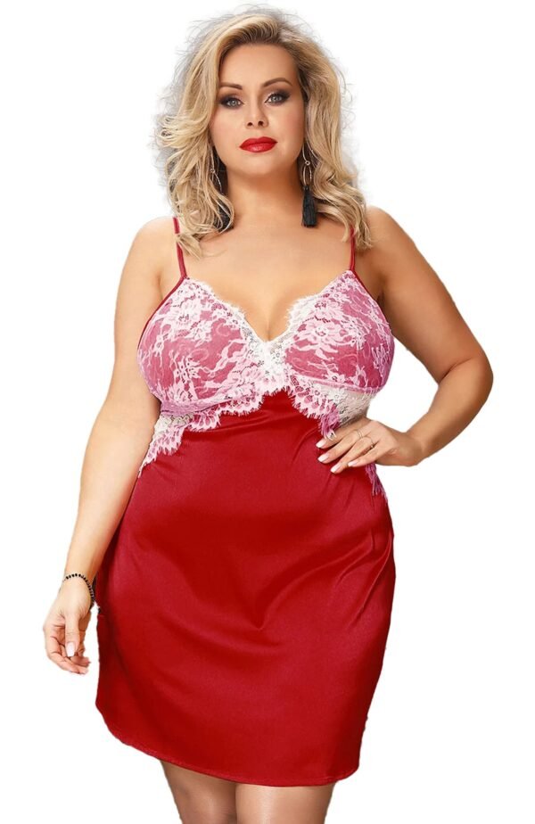 Yellow Satin Lace Nightgown Plus Size 26 Yellow Satin Lace Nightgown Plus Size Red satin lace babydoll nightgown plus size with elegant pink lace accents